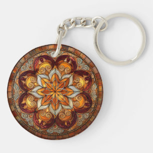 Beautiful Watercolor Look Design Keychain