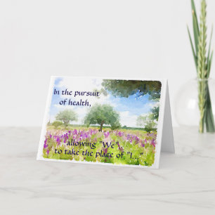 Beautiful Watercolor Massage Acupuncture Client Thank You Card