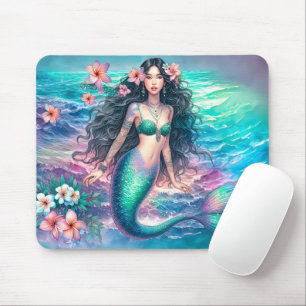 Beautiful Watercolor Mermaid Mouse Pad