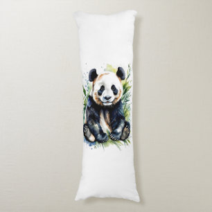 Beautiful Watercolor Panda Bear Body Cushion