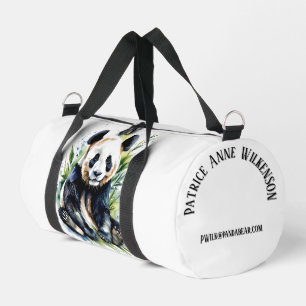 Beautiful Watercolor Panda Bear Personal Duffle Bag