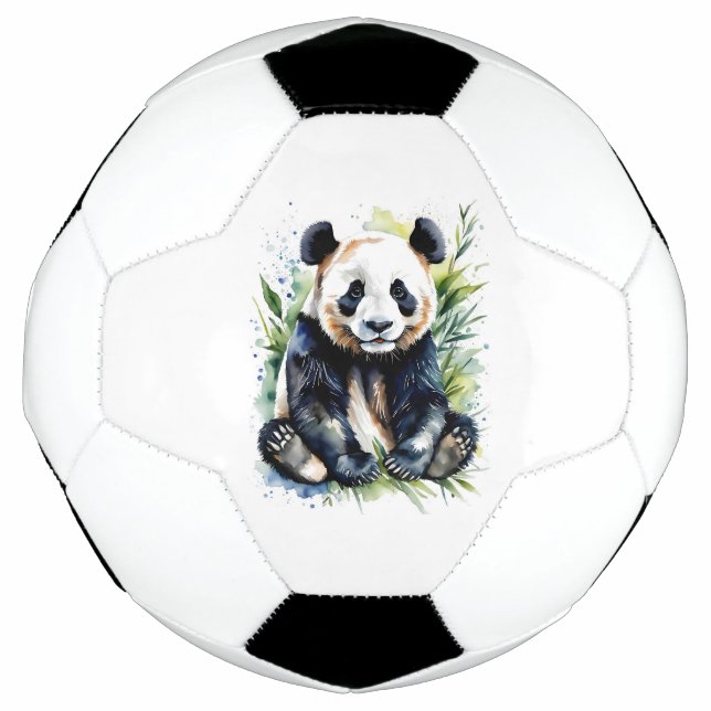Beautiful Watercolor Panda Bear  Soccer Ball (Front)