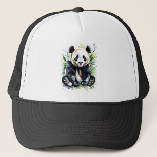 Beautiful Watercolor Panda Bear Trucker Hat