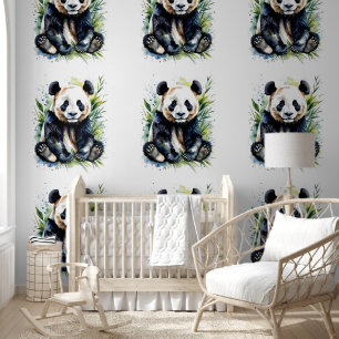 Beautiful Watercolor Panda Bear  Wallpaper