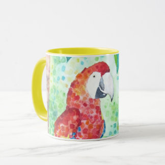 Beautiful Watercolor Parrot Tropical Mug