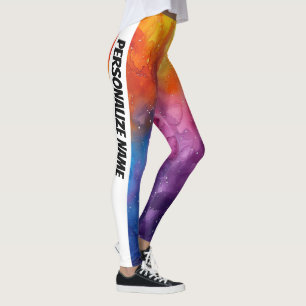 Beautiful Watercolor PERSONALIZE  Leggings
