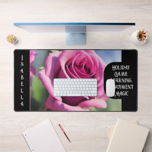Beautiful Watercolor Pink Rose Modern Collection Desk Mat