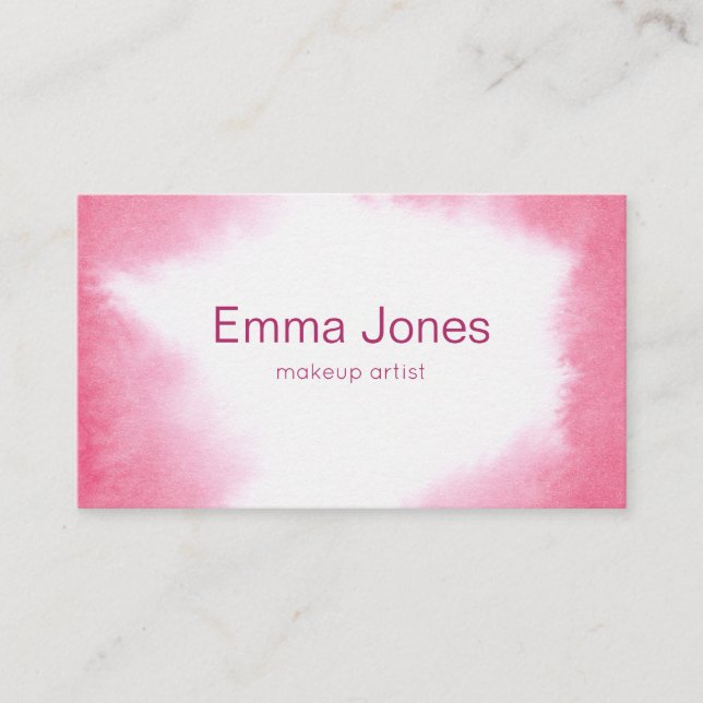 Beautiful Watercolor Rose Business Cards (Front)