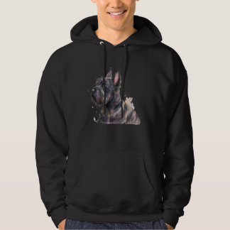 Beautiful Watercolor Scottish Terrier Portrait Hoodie