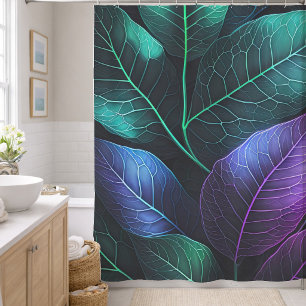 Beautiful Watercolor Tropical Foliage Shower Curtain