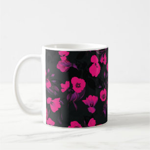 Beautiful watercolor tulip flowers seamless patter coffee mug