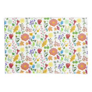 Beautiful watercolor wildflower pillowcase