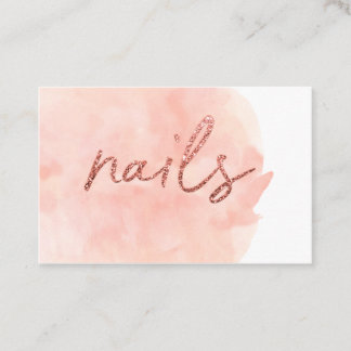 ★ Beautiful Watercolour Nail Artist Business Card