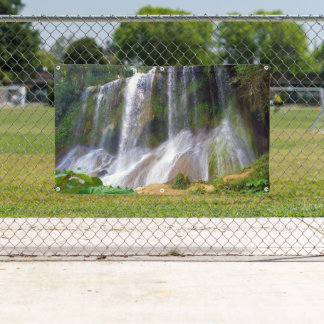 Beautiful waterfall in Cuba. Banner