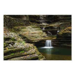 Beautiful Waterfall in Watkins Glen State Park Photo Print