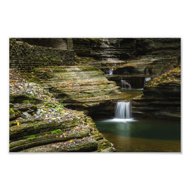 Beautiful Waterfall in Watkins Glen State Park Photo Print (Front)