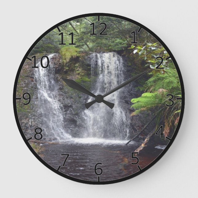 Beautiful Waterfall Large Clock (Front)
