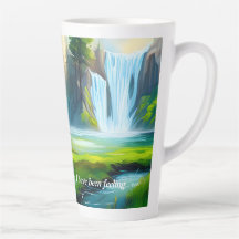 Beautiful waterfall mantra coffee mug