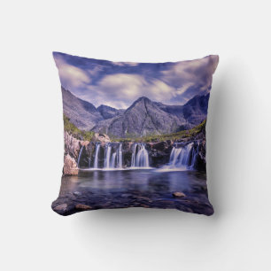 Beautiful Waterfall Throw Pillow