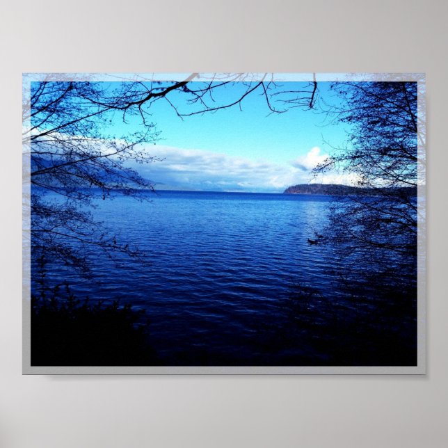 Beautiful waterfront view poster (Front)