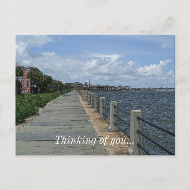 Beautiful Waterfront Walkway Postcard (Front)