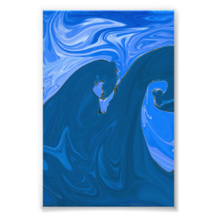 Beautiful Waves Abstract Painting Wall Art