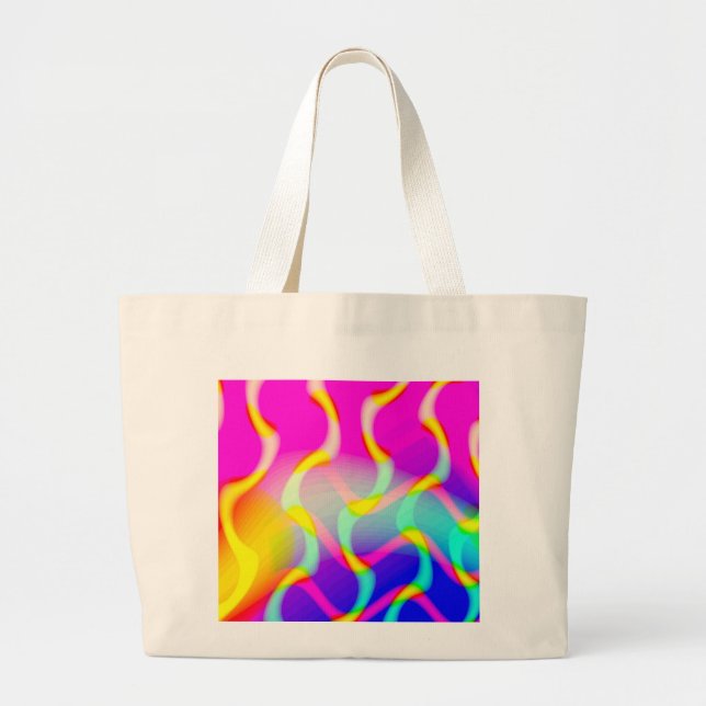 Beautiful Waves - Customised Large Tote Bag (Front)
