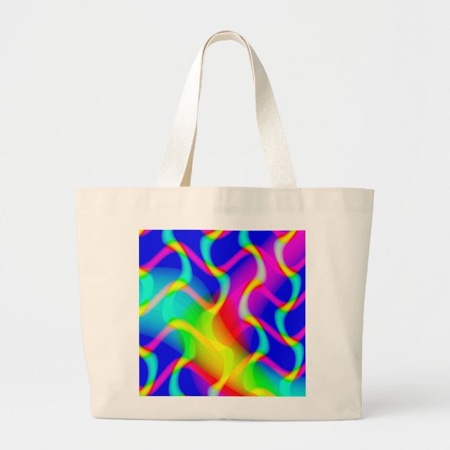 Beautiful Waves Large Tote Bag (Front)