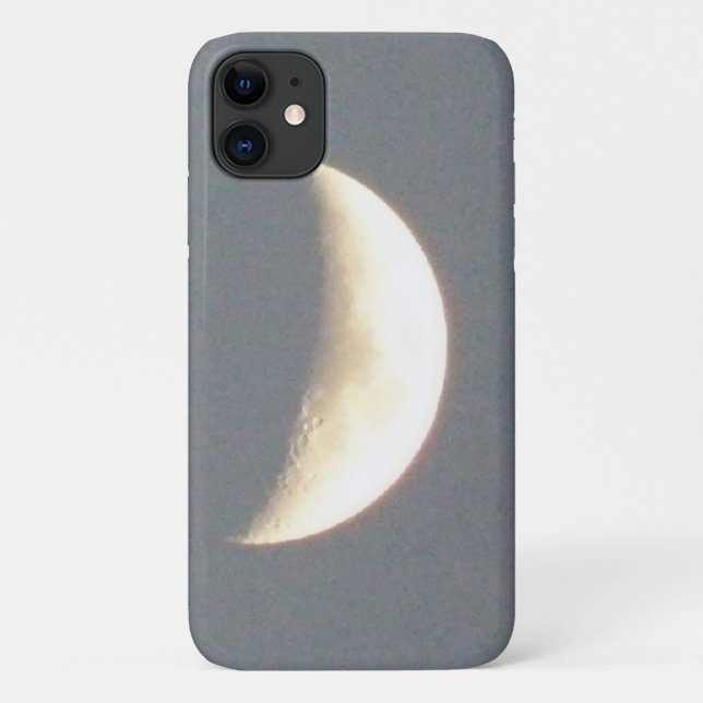Beautiful Waxing Crescent Moon at Dusk iPhone Case (Back)