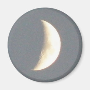 Beautiful Waxing Crescent Moon at Dusk Magnet