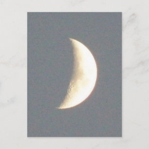 Beautiful Waxing Crescent Moon at Dusk Postcard