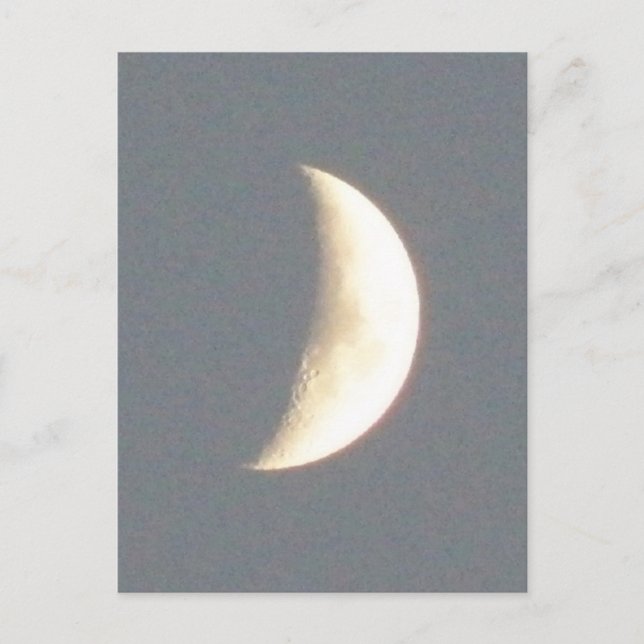 Beautiful Waxing Crescent Moon at Dusk Postcard (Front)