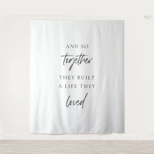 Beautiful Wedding Banner Backdrop Tapestry