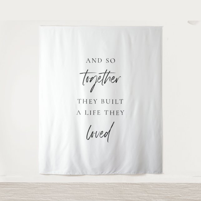 Beautiful Wedding Banner Backdrop Tapestry (Front)