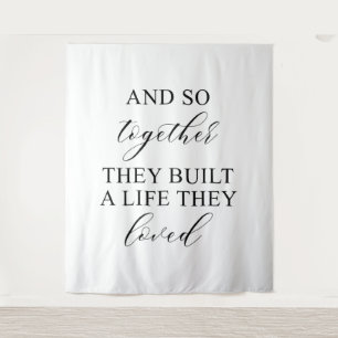 Beautiful Wedding Banner Backdrop Tapestry