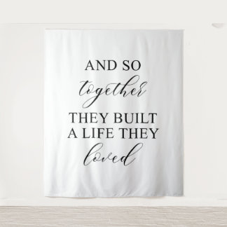Beautiful Wedding Banner Backdrop Tapestry