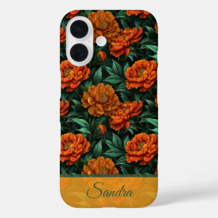 Beautiful Wedding Gift Peony Flower Name iPhone 16 Case