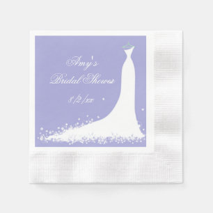 Beautiful Wedding Gown, Bridal Shower, Napkin
