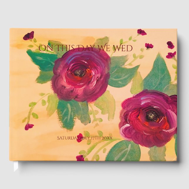 Beautiful Wedding Guest Book (Front)