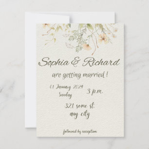 Beautiful wedding invitation card
