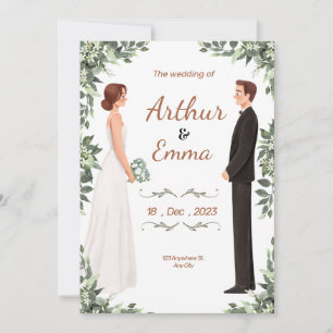 Beautiful wedding invitation flyer