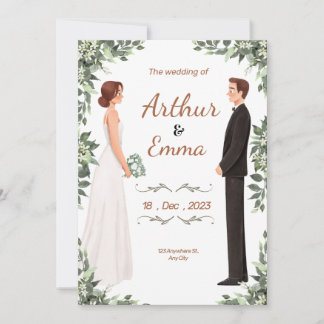 Beautiful wedding invitation flyer