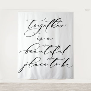 beautiful wedding quote backdrop banner tapestry