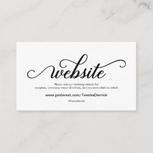 Beautiful Wedding Website Details Enclosure Card