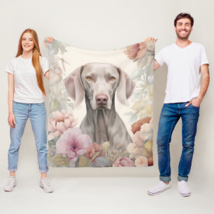 Beautiful Weimaraner Fleece Blanket