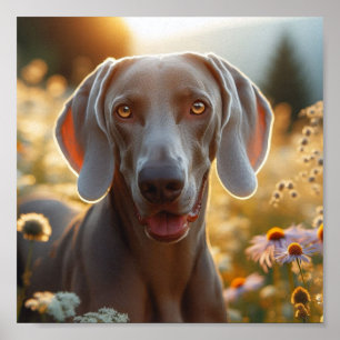 Beautiful Weimaraner for Dog Lovers Poster