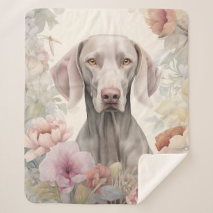 Beautiful Weimaraner Sherpa Blanket