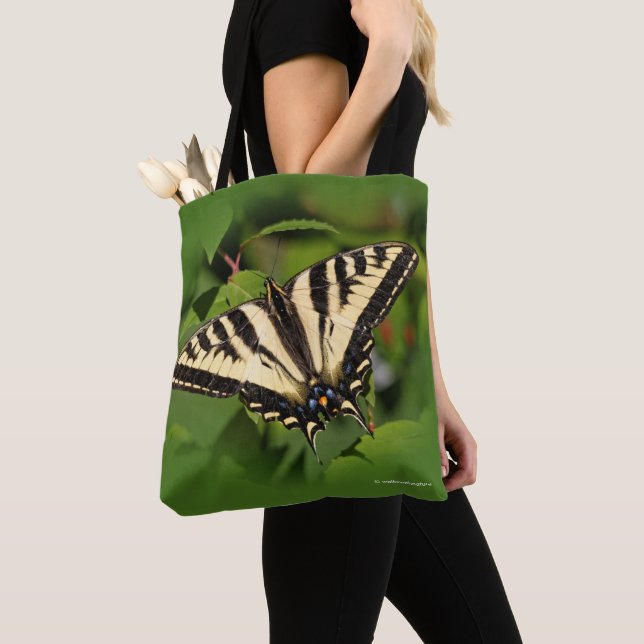 Beautiful Western Tiger Swallowtail Butterfly Tote Bag (Close Up)