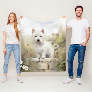 Beautiful Westie Fleece Blanket