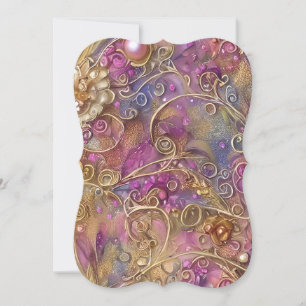 Beautiful Whimsical Botanical Victorian Filigree A Card